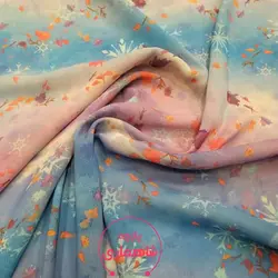 پارچه حریر طرح خزان