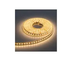 ریسه SMD LED با تراشه 2835 تراکم 120 ،12 ولت ضد آب نور انبه ای قرقره 100 متری لوپ لایت