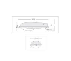 چراغ خیابانی فروزان (IP65) برای لامپ 50 وات بخارسدیم، گلنور