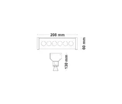 چراغ LED وال واشر 6 وات 20 سانتی متر IP65 نور قرمز بدنه مشکی فاین الکتریک