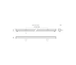 چراغ وال واشر LED (نورافکن خطی) 20 وات آذرخش4 به طول 50 سانتی متر با نور مهتابی گلنور | فروشگاه اینترنتی هورشید