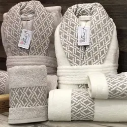 سرویس حوله عروس و داماد جواهر 10 تیکه