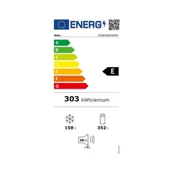 یخچال فریزر ۲۴ فوت بکو استیل آبریزدار مدل RCNE560E40DSN