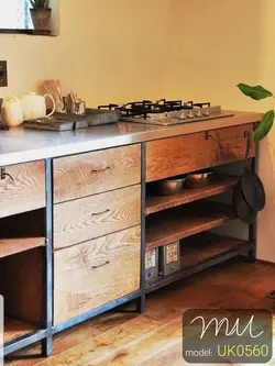 کابینت چوبی فلزی کد UK0560 | متال وود MetalWood