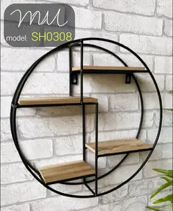 شلف چوبی فلزی دایره ای کد SH0308
