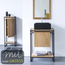 یونیت چوبی فلزی کد UK0555 | متال وود MetalWood