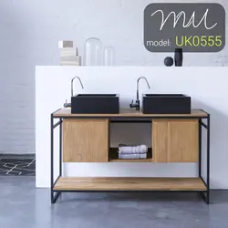 یونیت چوبی فلزی کد UK0555 | متال وود MetalWood