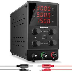 منبع تغذیه آزمایشگاهی 30 ولت 5 آمپر نایس پاور مدل NICE POWER SPS305