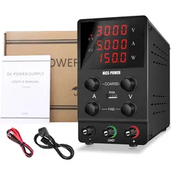 منبع تغذیه آزمایشگاهی 30 ولت 5 آمپر نایس پاور مدل NICE POWER SPS305