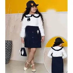 سه تکه شومیز دامن و کیف دخترانه صحرا | مجلسی عید