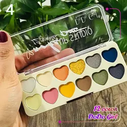 پالت سایه قلبی 12 رنگ دودوگرل dodo girl | آرایشی چشم