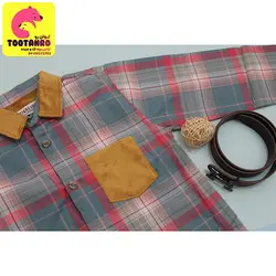 پیراهن ، شلوار و کمربند پسرانه شاهین | آبی صورتی