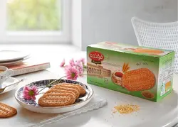 بیسکویت زبان ۸۵۰ گرمی فرخنده با طعم هل و تزئین کنجد