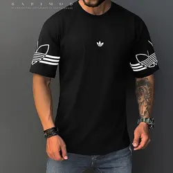 تیشرت قواره‌دار آستین خط‌دار ADIDAS کد 20211