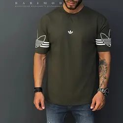 تیشرت قواره‌دار آستین خط‌دار ADIDAS کد 20211