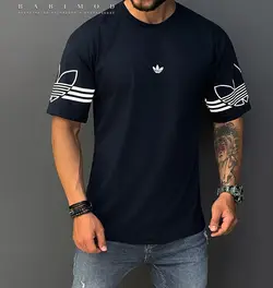 تیشرت قواره‌دار آستین خط‌دار ADIDAS کد 20211