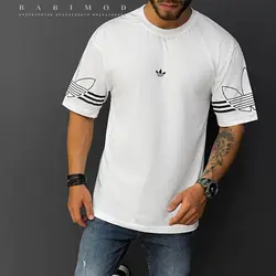 تیشرت قواره‌دار آستین خط‌دار ADIDAS کد 20211