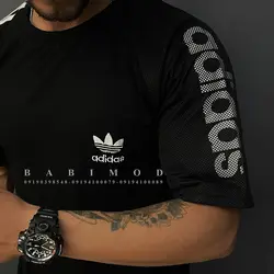 تیشرت قواره دار آستین تور ADIDAS کد 26343