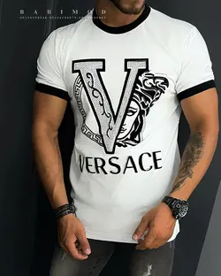 تیشرت قواره دار آستین کوتاه VERSACE کد 23164