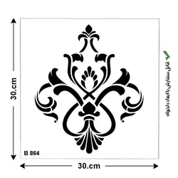 شابلون طرح داماسک کد B 864 ابعاد 30*30