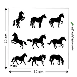 شابلون طرح اسب کد Z 329 ابعاد 30*30