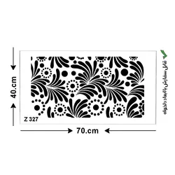 شابلون طرح برگ کد Z 327 ابعاد 70*40