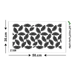 شابلون طرح برگ کد Z 326 ابعاد 50*30