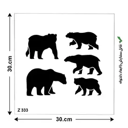 شابلون طرح خرس کد Z 333 ابعاد 30*30