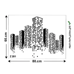 شابلون هنری طرح برج و ساختمان کد Z 281 ابعاد 80*60