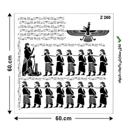 شابلون طرح هخامنشی کد Z 260 ابعاد 60*60