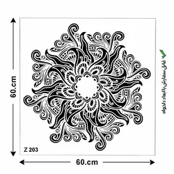 شابلون طرح ماندالا کد Z 203 ابعاد 60*60