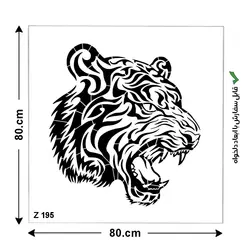 شابلون طرح ببر کد Z 195 ابعاد 80*80