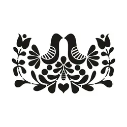 شابلون طرح گل و پرنده کد Z 25 ابعاد 40*30