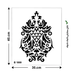 شابلون طرح داماسک کد B 1009 ابعاد 30*40