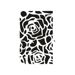 شابلون طرح گل رز کد B 972 ابعاد 30*20