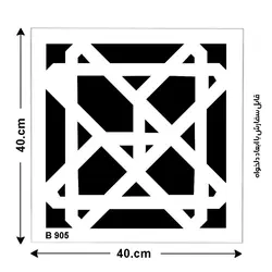 شابلون طرح کاشی مربع کد B 905 ابعاد 40*40