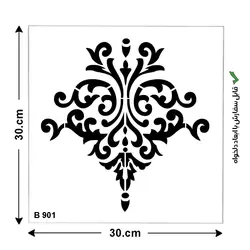 شابلون طرح داماسک کد B 901 ابعاد 30*30