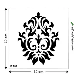 شابلون طرح داماسک کد B 859 ابعاد 30*30