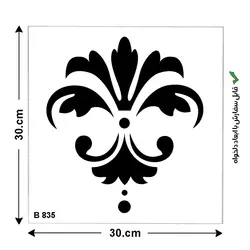 شابلون طرح داماسک کد B 835 ابعاد 30*30
