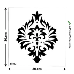 شابلون طرح داماسک کد B 832 ابعاد 30*30