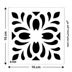شابلون کد B 830 ابعاد 10*10