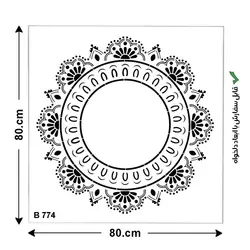 شابلون طرح ماندالا کد B 774 ابعاد 80*80