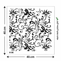 شابلون طرح برگ کد H 96 ابعاد 40*40