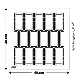 شابلون طرح مربع کد J 32 ابعاد 40*40