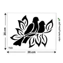 شابلون طرح گنجشک کد T 61 ابعاد 30*20