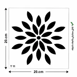 شابلون طرح گل کد T 11 ابعاد 20*20