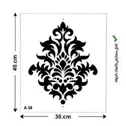 شابلون طرح داماسک کد A 36 ابعاد 40*30