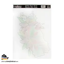ترانسفر پارچه کادنس طرح گل سایز A4