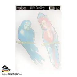 ترانسفر پارچه کادنس طرح طوطی سایز A4