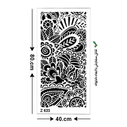 شابلون طرح گل کد Z 623 ابعاد 40*80
